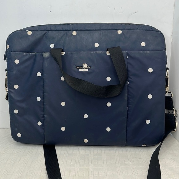 Kate Spade Celebration Dot 15 Inch Laptop Commuter Bag- Rich Navy - Picture 1 of 10